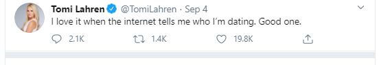 Response via tweet